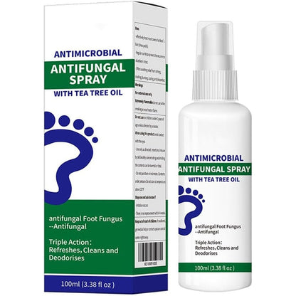 Derm & More Natural Foot and Shoe Deodorizer Spray front view antifungal treatment