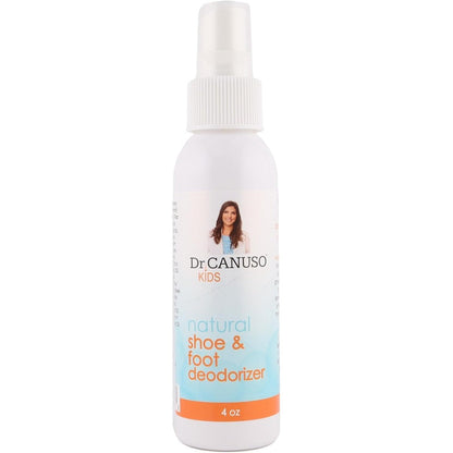 Dr. Canuso Skincare For Feet Kids Foot Spray front view for odor control.