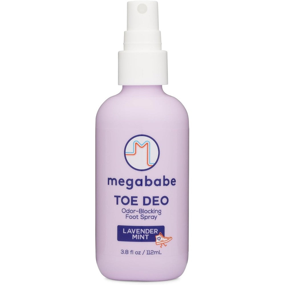 Megababe Toe Deo Odor-Blocking Foot Spray front view for foot odor control.