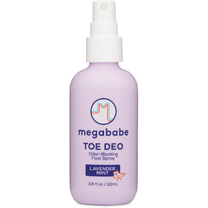 Megababe Toe Deo Odor-Blocking Foot Spray front view for foot odor control.