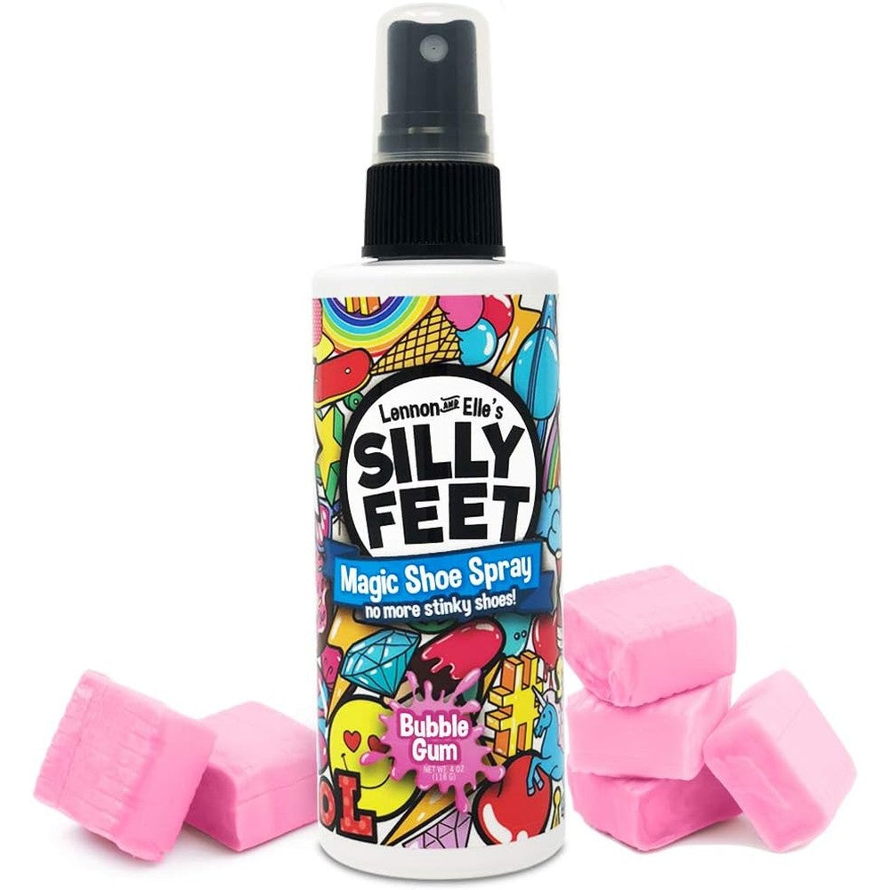 Silly Feet Magic Shoe Deodorizer Spray front view bubble gum scent