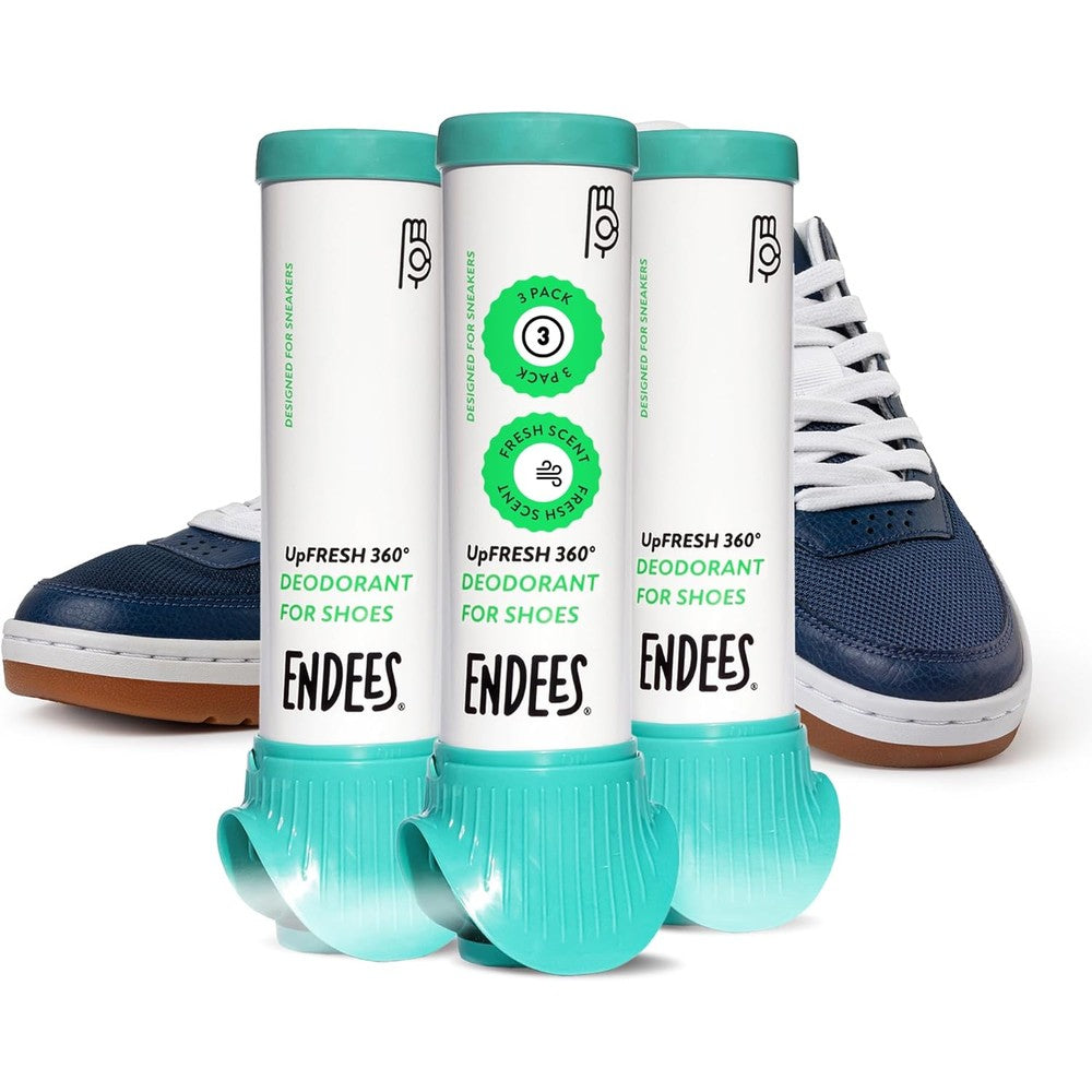 Endees UpFresh 360 Degree Shoe Deodorizer Spray front view three pack