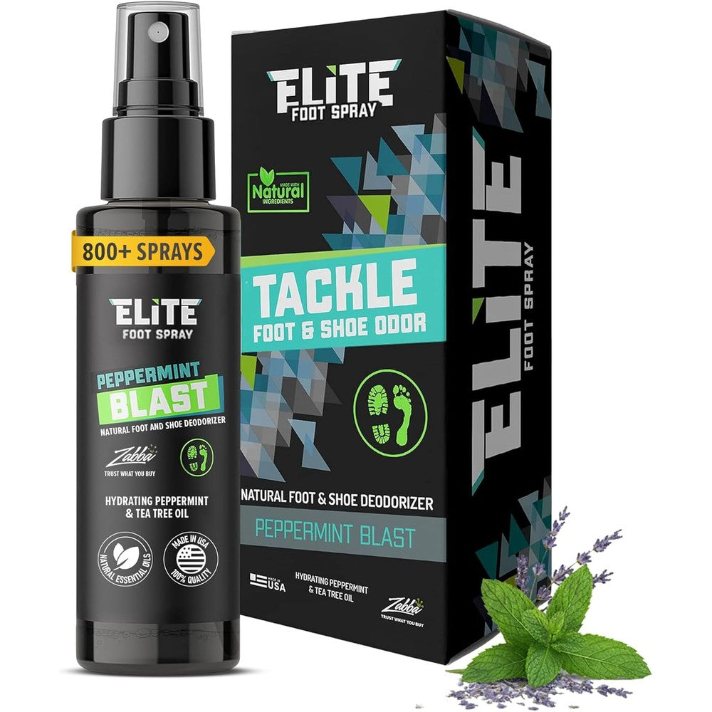 Elite Sportz Shoe Deodorizer and Foot Spray front view peppermint blast