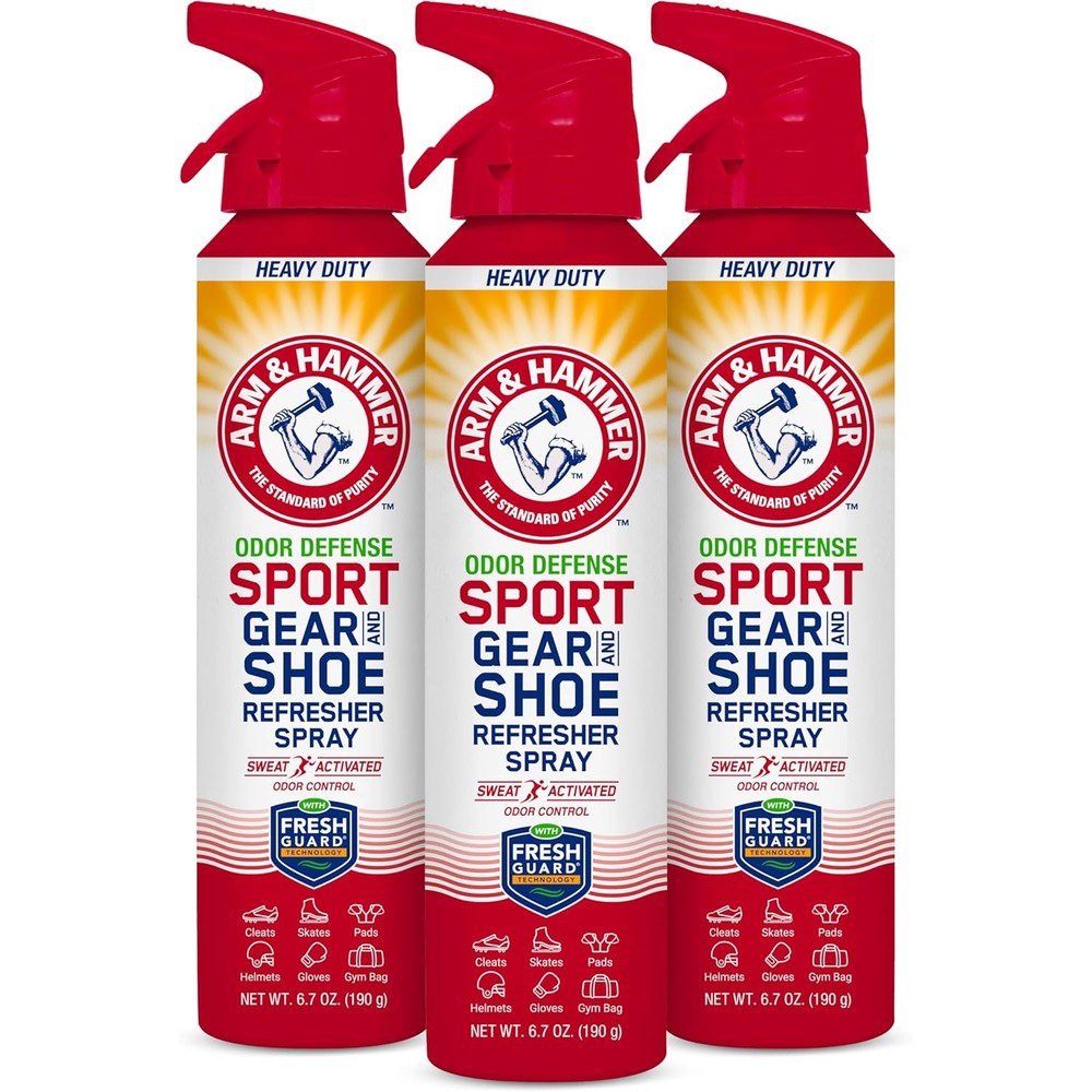 Arm and Hammer Sport Gear and Shoe Refresher Spray 3 pack front view
