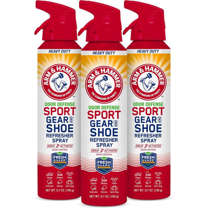 Arm and Hammer Sport Gear and Shoe Refresher Spray 3 pack front view