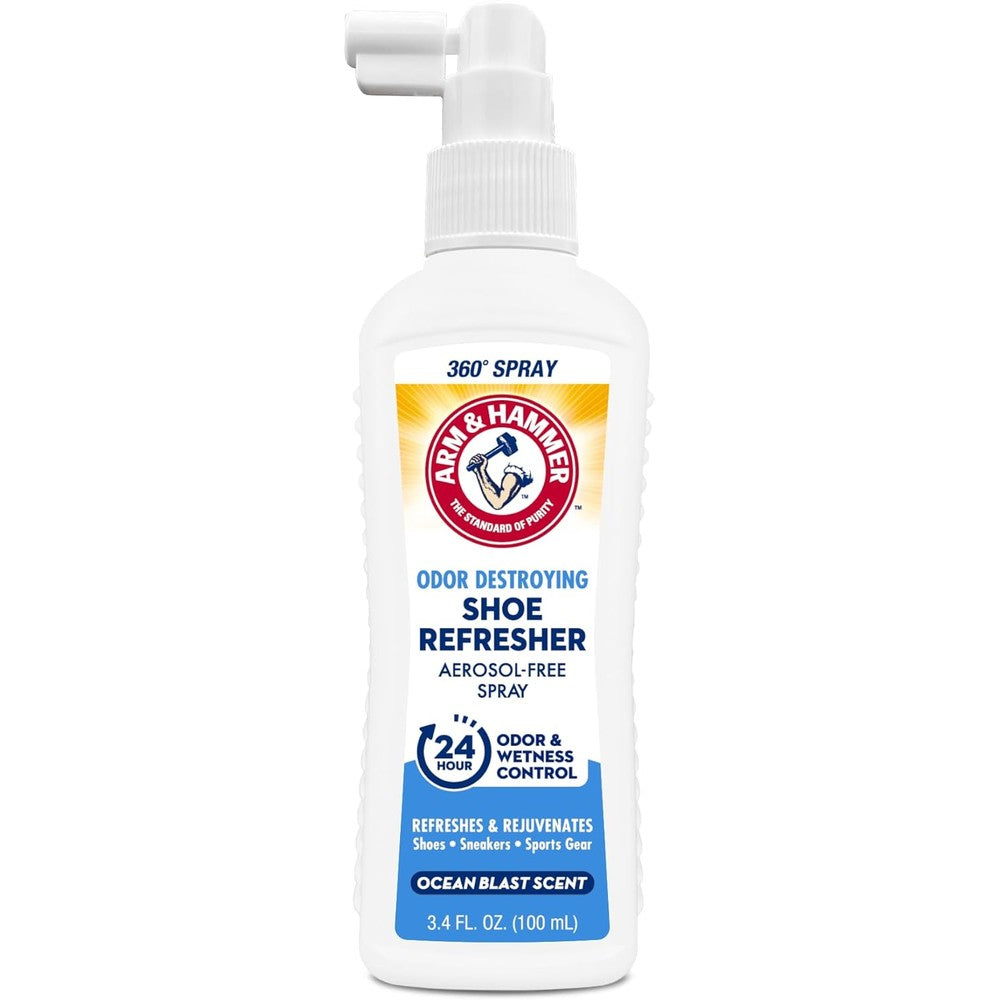 Arm and Hammer Shoe Refresher Spray front view odor eliminator