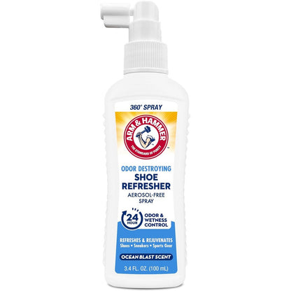 Arm and Hammer Shoe Refresher Spray front view odor eliminator