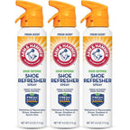 Arm & Hammer Shoe Refresher Spray 3 pack front view for odor removal.