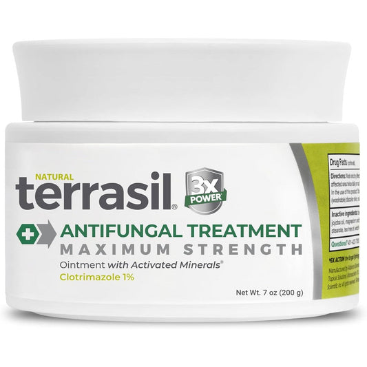 Terrasil Clotrimazole Antifungal Cream 7 ounce front view showing maximum strength label