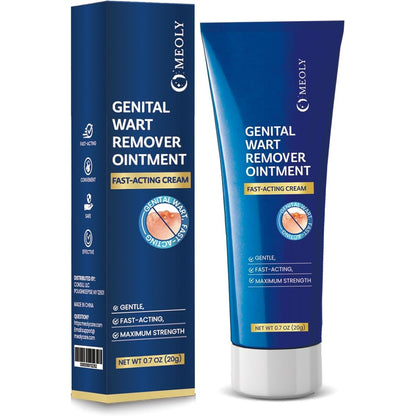 MEOLY Genital Wart Remover Cream 20g front tube view for wart treatment.
