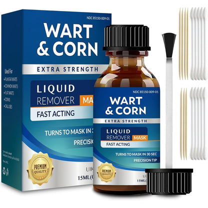 Uikeaft Wart Corn Remover front view of maximum strength salicylic acid liquid bottle.
