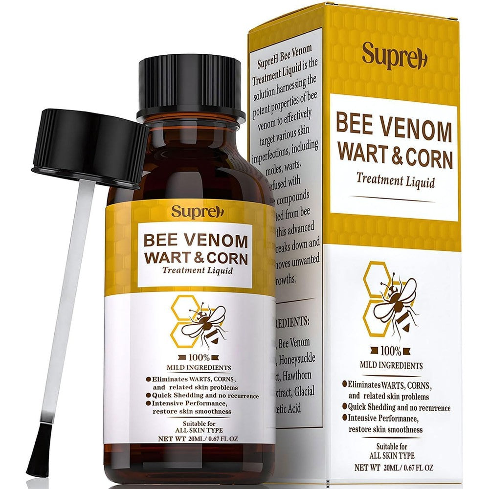 SupreH Bee Venom Wart Remover 18 ML bottle front view for plantar wart treatment.