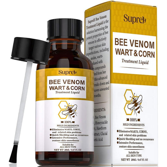 SupreH Bee Venom Wart Remover 18 ML bottle front view for plantar wart treatment.
