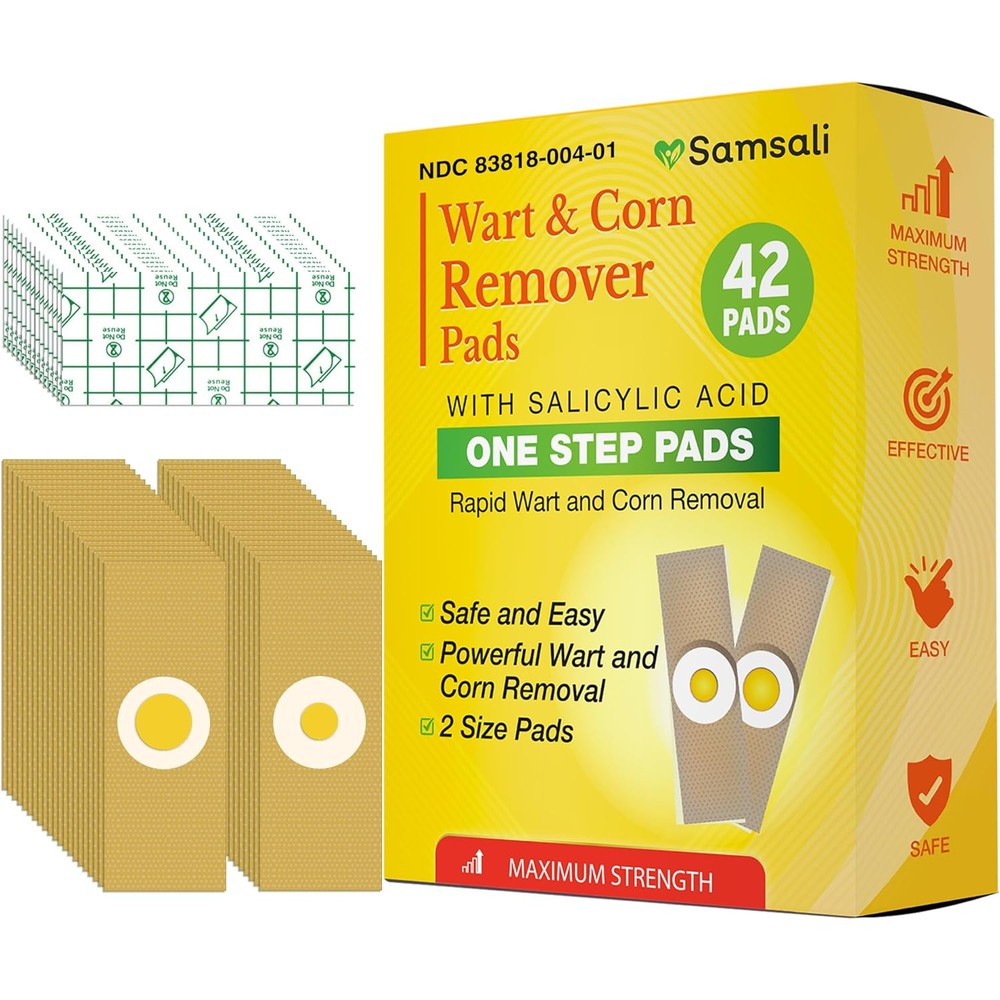 Samsali Wart Corn Remover Pads front packaging 42 count box