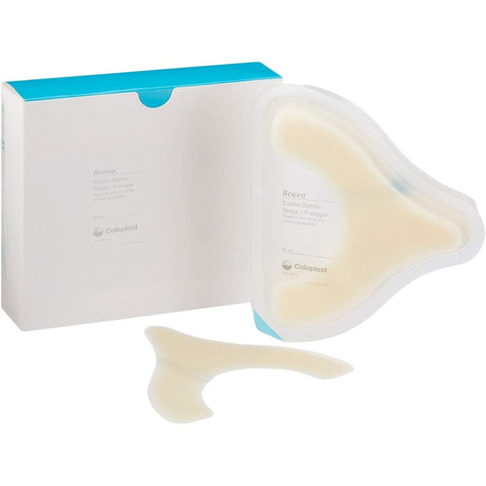 Brava Elastic Skin Barrier Strip Y Shaped 120721 front view of the box