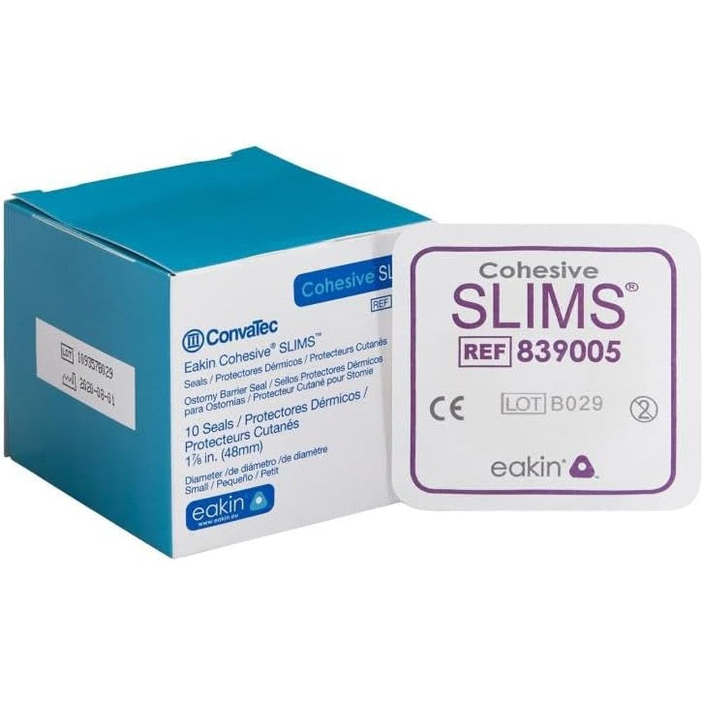 ConvaTec Eakin Cohesive Slims box front view authentic ostomy barrier seals