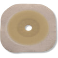 Hollister New Image Flat Flextend Skin Barrier 14602 front view of box packaging and cut-to-fit ostomy plate.