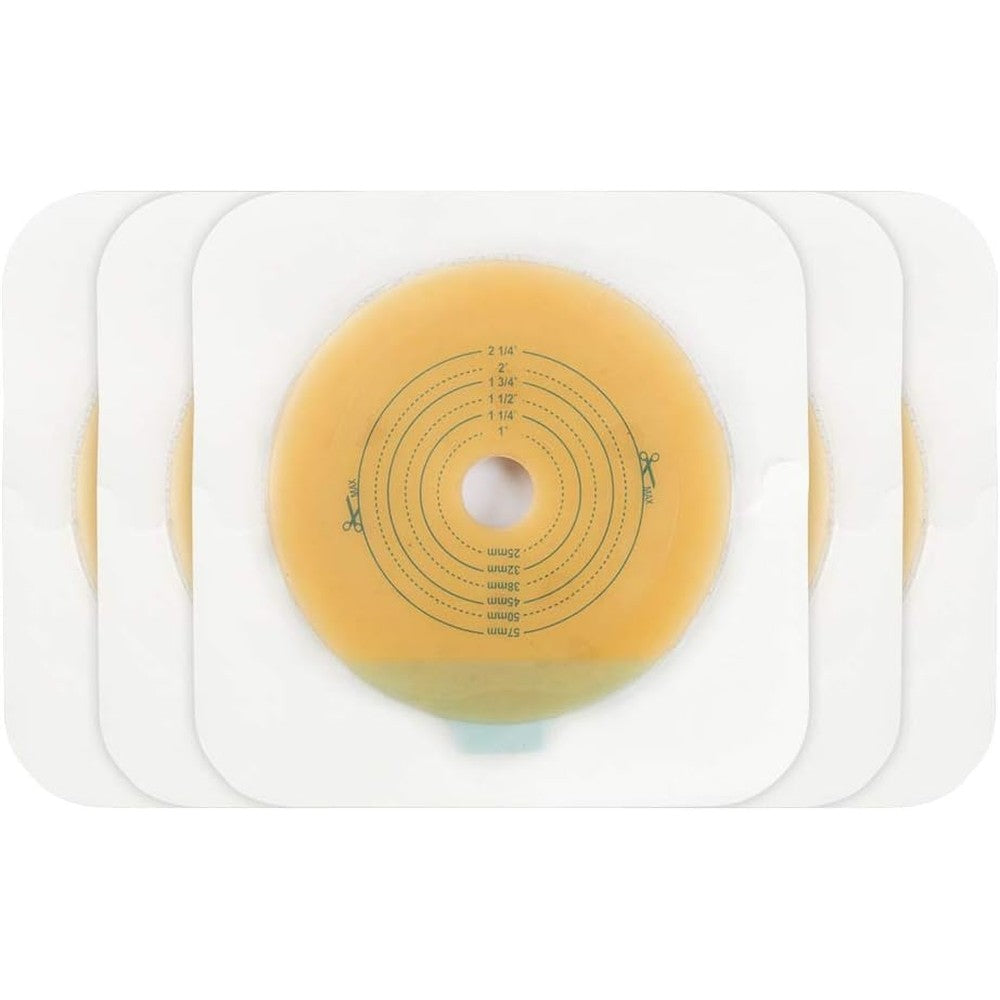 CARBOU Adhesive Skin Barrier front view showing the cut to fit hydrocolloid center and non woven border