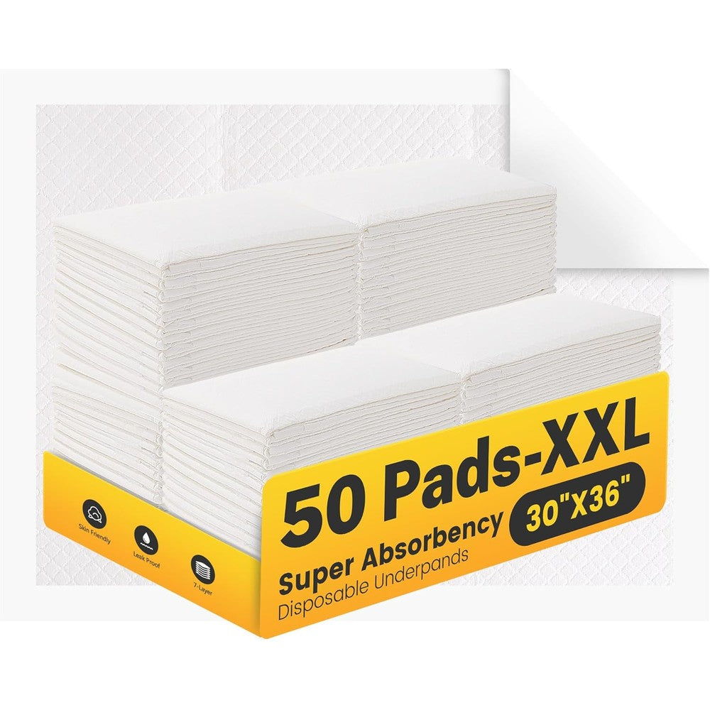 Terobabi Disposable Adult Bed Pads 50 Count front view package