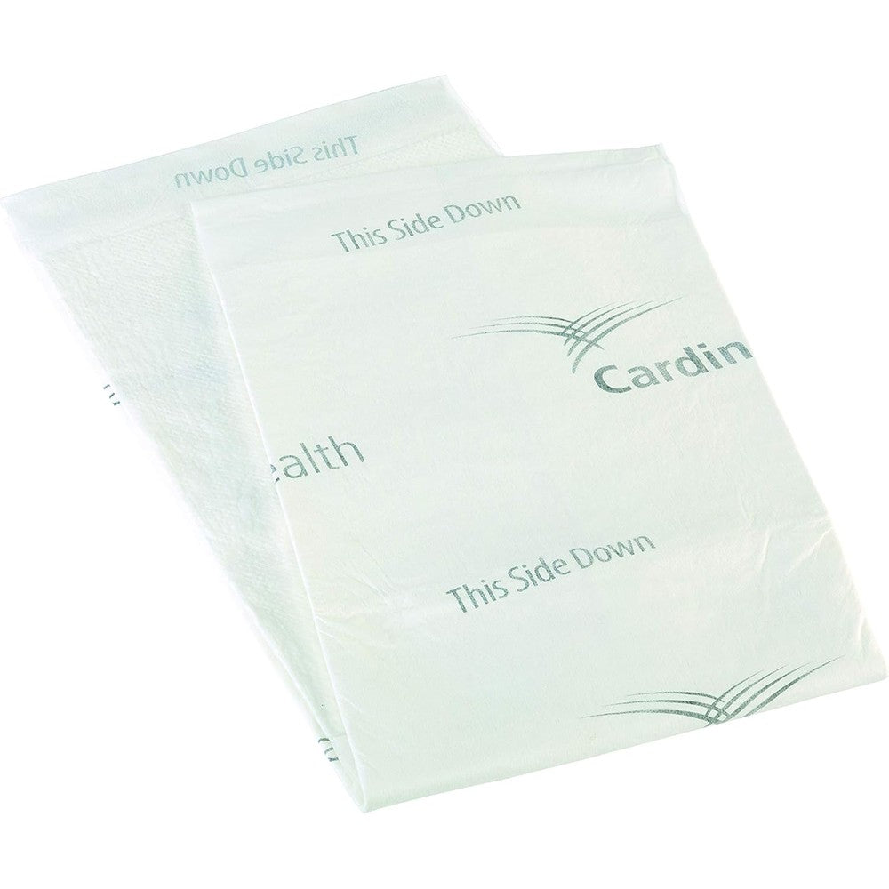 Cardinal Health Wings Maximum Absorbency Premium Underpad front view showing the white quilted texture.