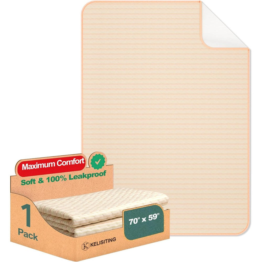 Kelisiting King Size Washable Bed Pad front view folded