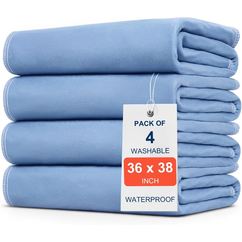 Bhvesll washable incontinence bed pads 4 pack front view