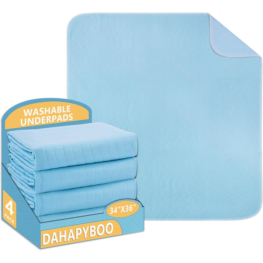 Dahapyboo washable underpads 34x36 4 pack front packaging view