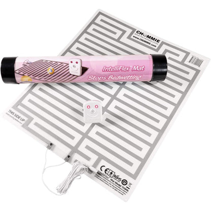 Chummie Pro Bedside Bedwetting Alarm Pink front view with sensor mat.