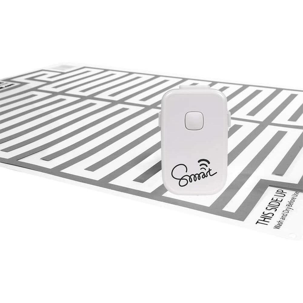Smart Bedside Bedwetting Alarm front view of the controller and sensor mat.