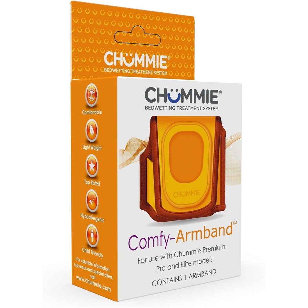 Chummie Comfy Armband for Bedwetting Alarms orange front view imported skincare accessories