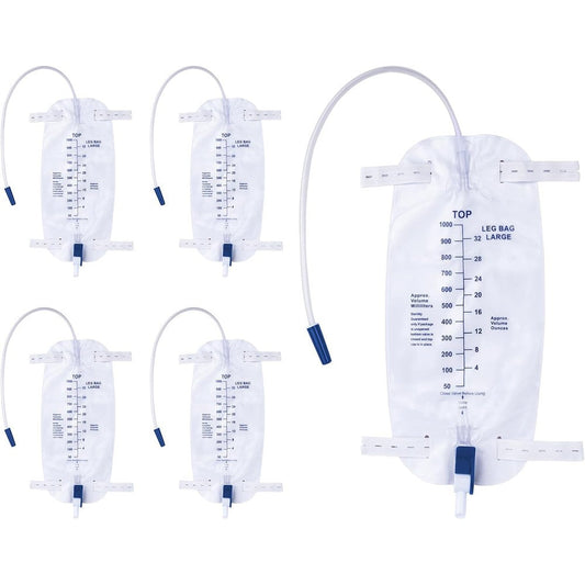Dokibi 1000ml catheter leg bag set with tubing and straps