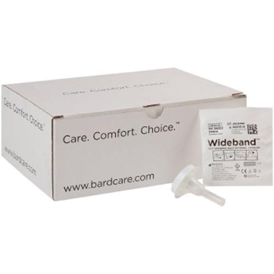 Wideband Rochester Male External Catheter 29mm front view for incontinence care.