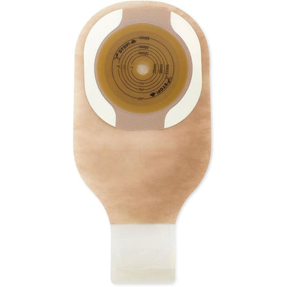 Hollister Premier One-Piece Drainable Ostomy Pouch 8331 front view showing flat skin barrier.