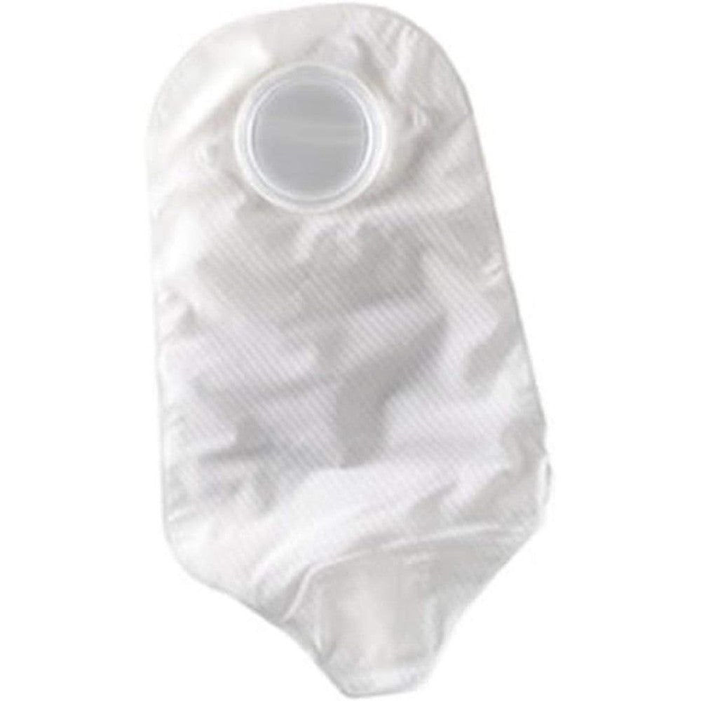 ConvaTec SUR-FIT Natura urostomy pouch front view showing transparent film and Accuseal tap