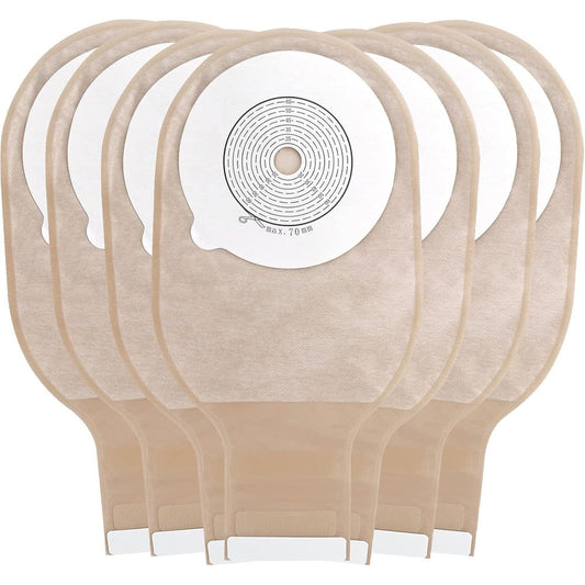 GEYIWSSXY one piece drainable colostomy bags front view displaying the skin friendly hydrocolloid wafer