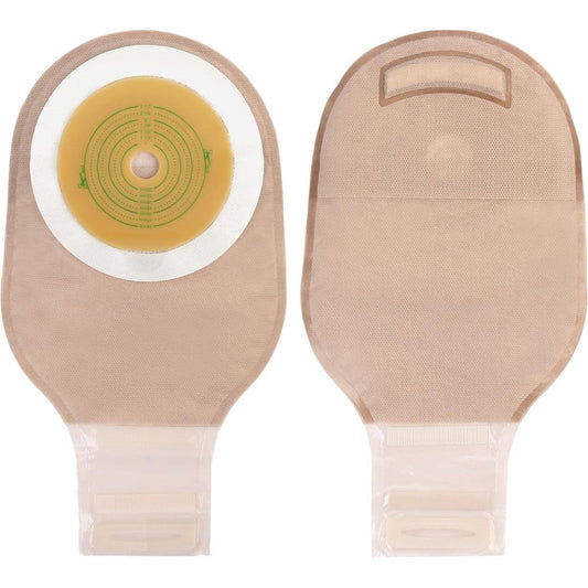 LotFancy Colostomy Bags pack of 20 front view showing the cut-to-fit hydrocolloid skin barrier.
