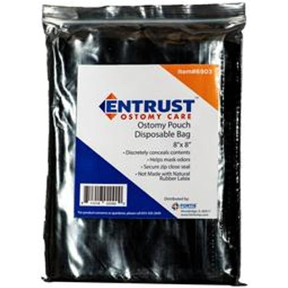 Fortis Entrust ostomy pouch disposable bag 60 pack front view