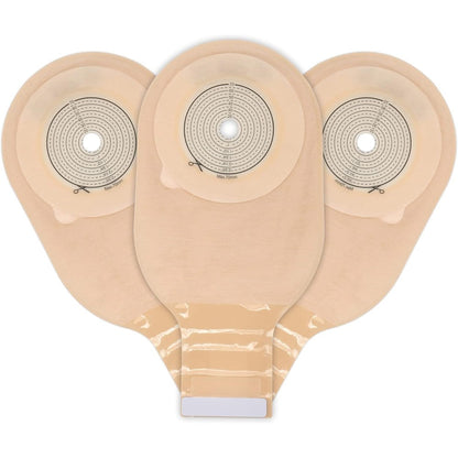 GEYIWSSXY Rainlotus one piece colostomy bags front view showcasing the cut to fit hydrocolloid flange