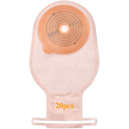 Eyourlife One Piece Drainable Colostomy Bags front view showing the hydrocolloid barrier and pre-printed cutting guides