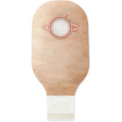 Hollister 18184 New Image Two Piece Drainable Ostomy Pouch front view of the packaging and product.