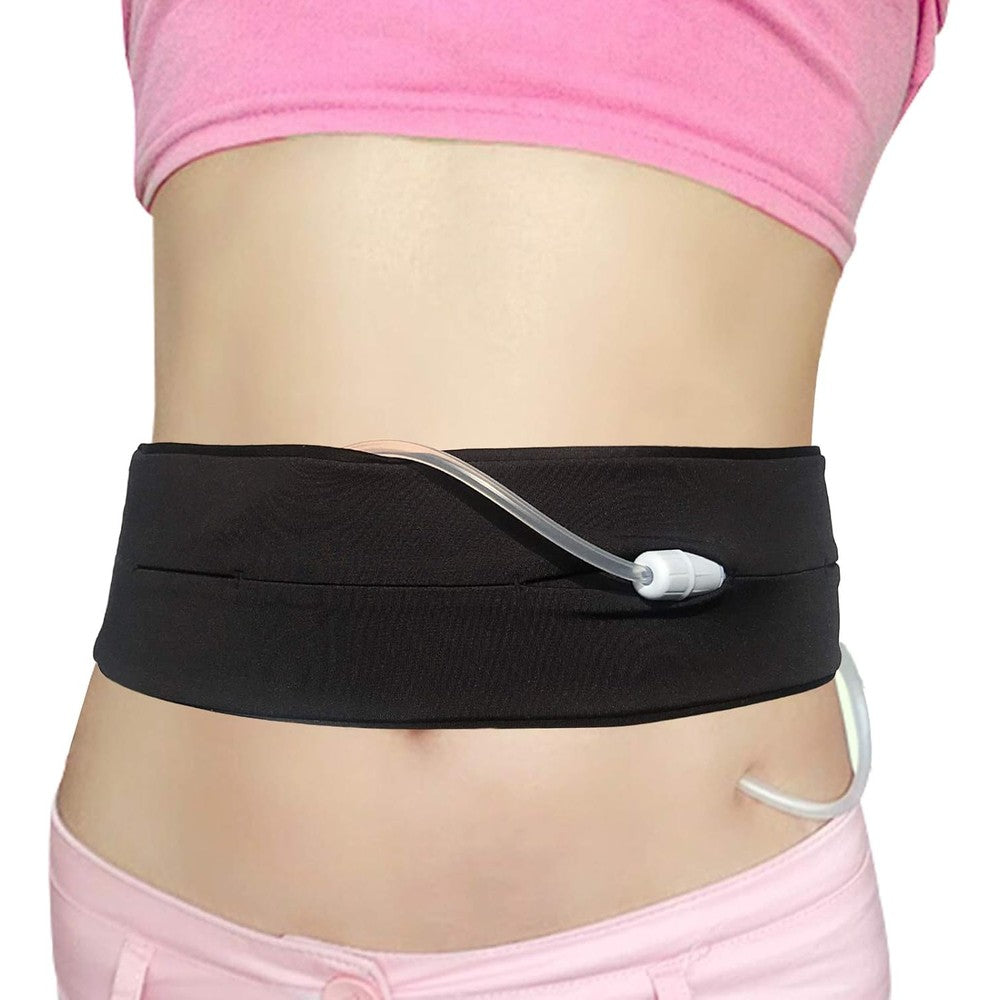 EaseCare Peritoneal Dialysis PD Belt front view showing the adjustable black abdominal fabric band.