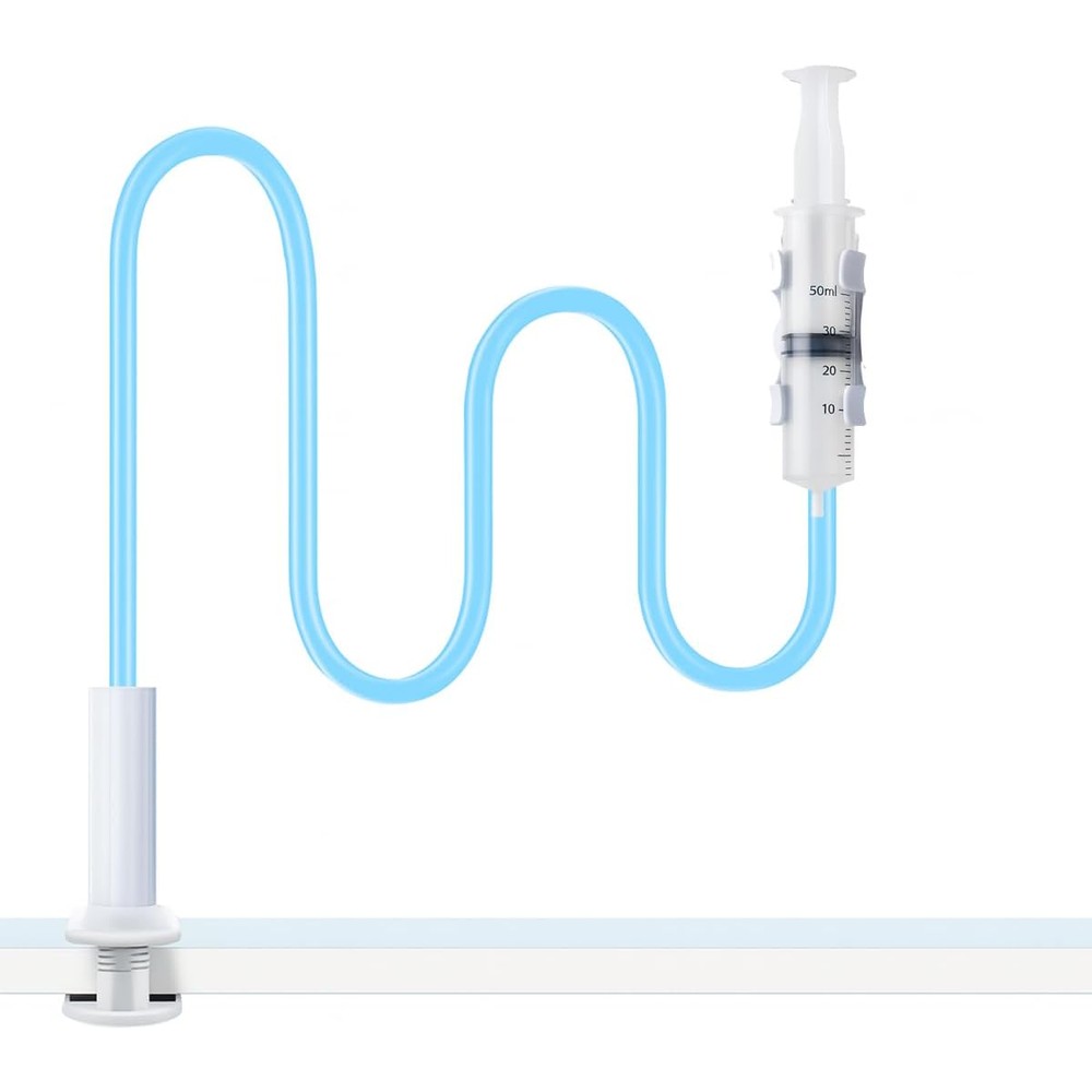 Hicoolmam adjustable feeding tube holder front view with clamp mount.