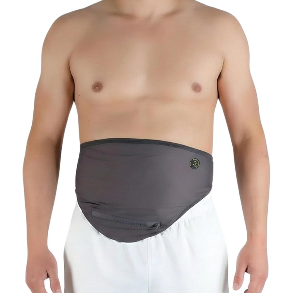 GBmates Tessa Grey Ostomy Belt front view