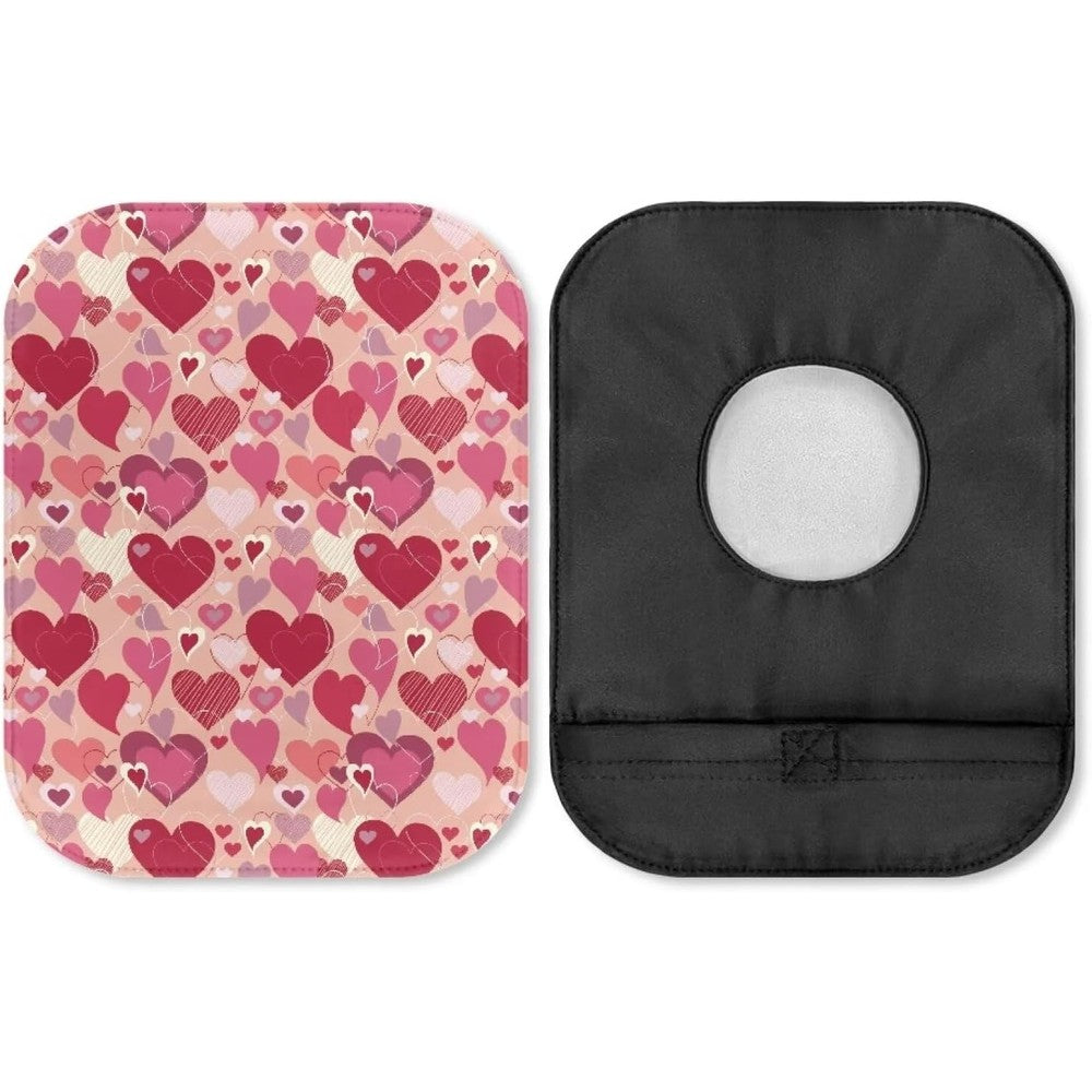 Uorisanigo Ostomy Pouch Covers front view featuring decorative pattern for colostomy bags.