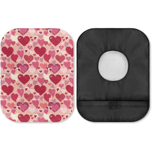 Uorisanigo Ostomy Pouch Covers front view featuring decorative pattern for colostomy bags.