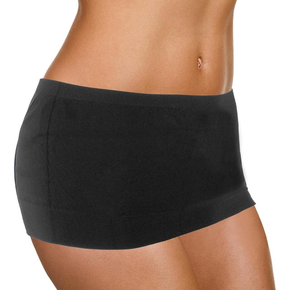LKLKKC StomaSafe Plus ostomy support garment front view black stealth belt.