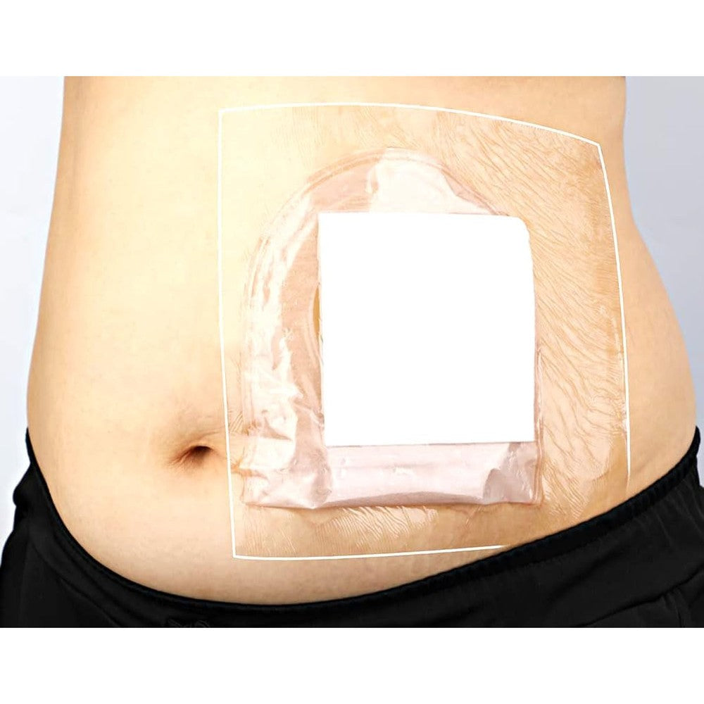GEDRACKPMYN Waterproof Ostomy Bag Shower Cover front view of packaging.