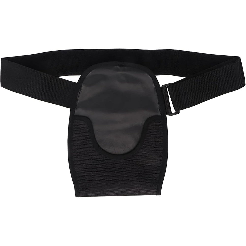 DHinkyoung Ostomy Bag Cover front view black waterproof fabric