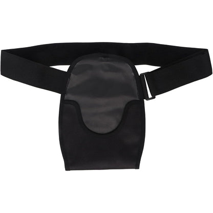 DHinkyoung Ostomy Bag Cover front view black waterproof fabric