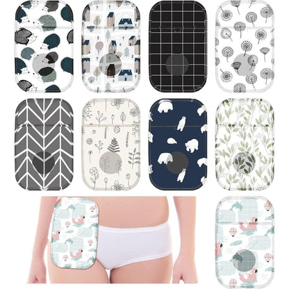 Weewooday 9 Piece Ostomy Bag Covers front view waterproof colostomy supplies.